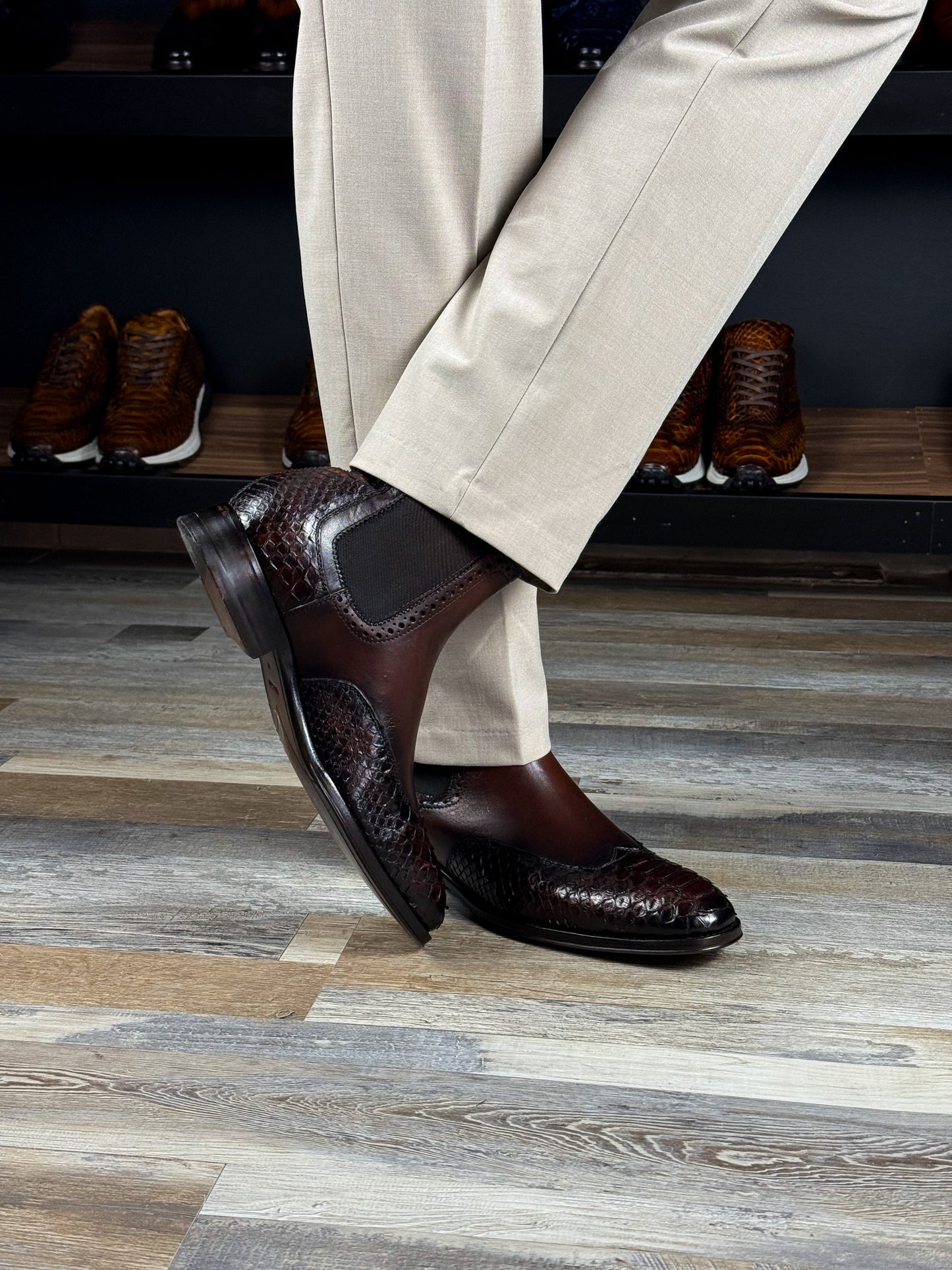CHELSEA W/PITON DARK BROWN
