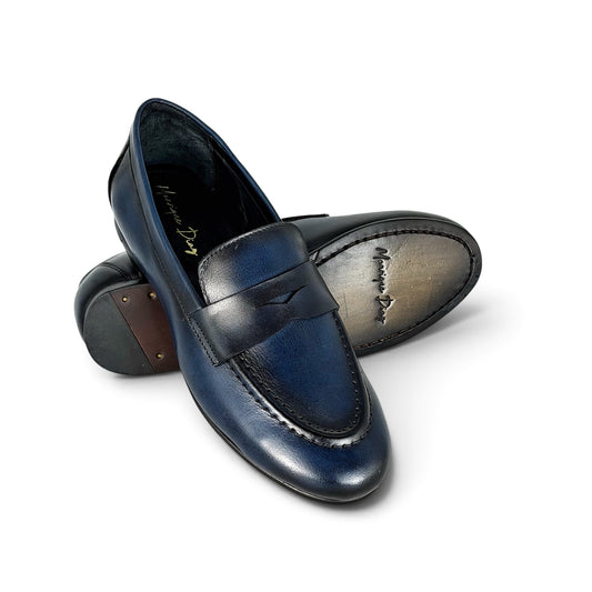 KENIA LEATHER BLUE