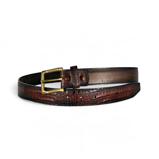 DRESS BELT LEATHER/COCODRILO HONEY