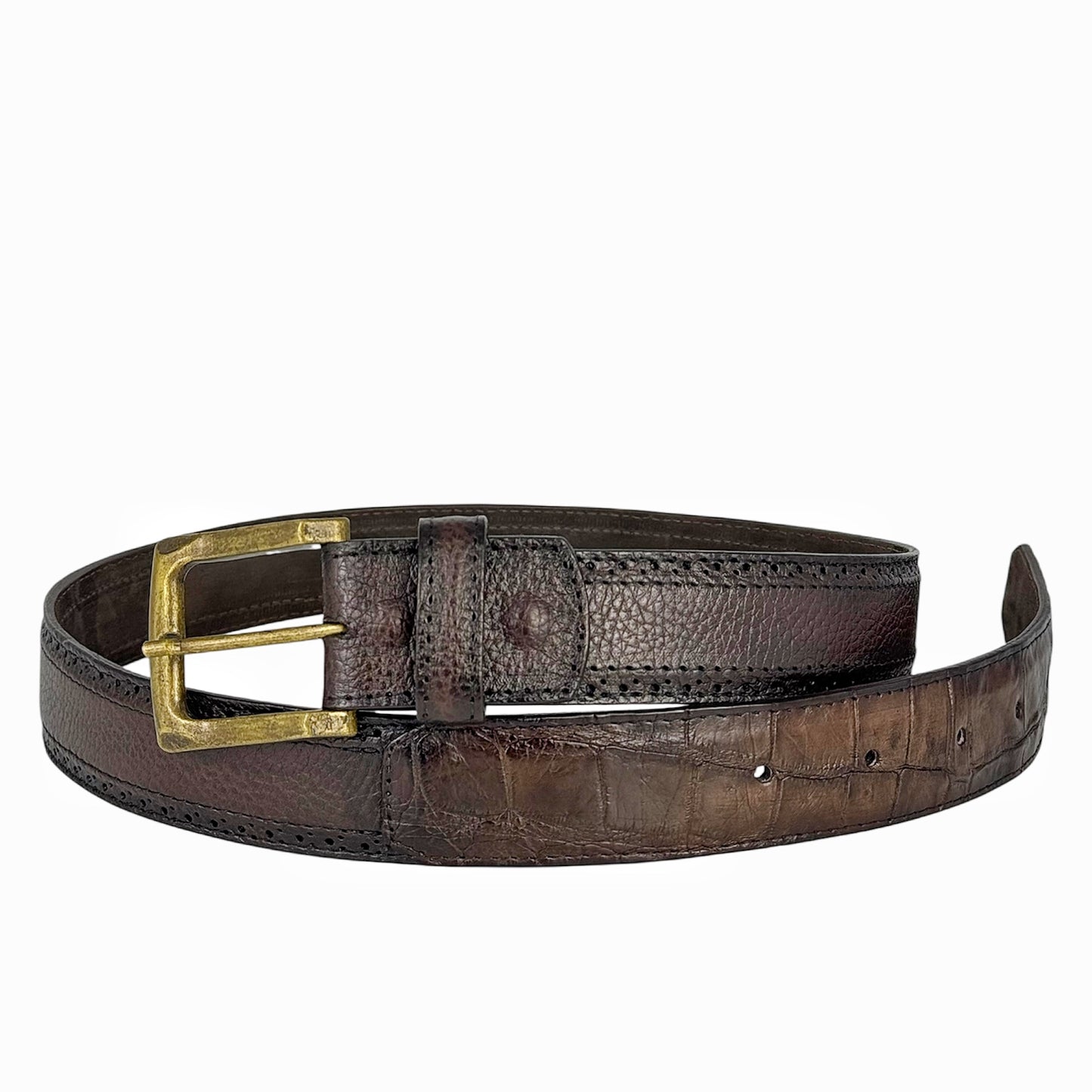 DRESS BELT VENADO/COCODRILO BROWN