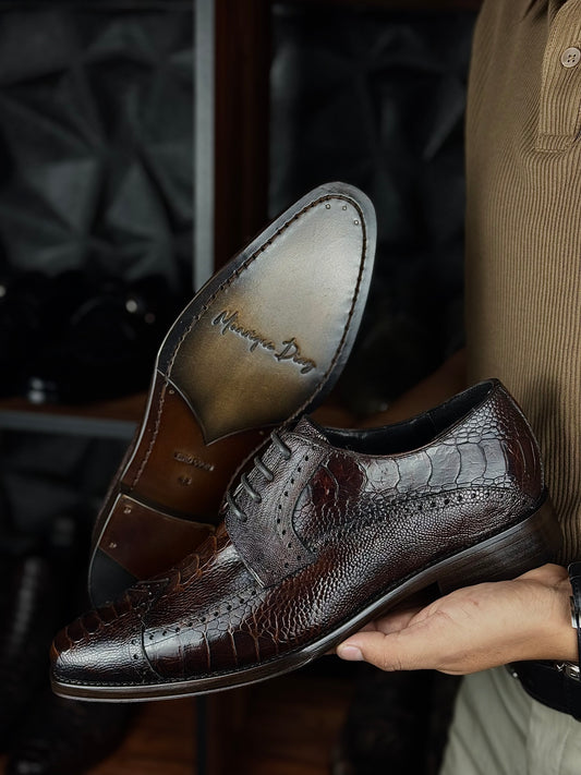 NIGERIA PATA DE AVESTRUZ BROWN