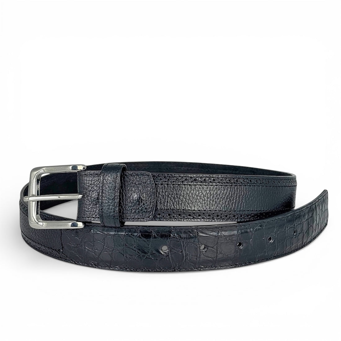 DRESS BELT VENADO/COCODRILO BLACK