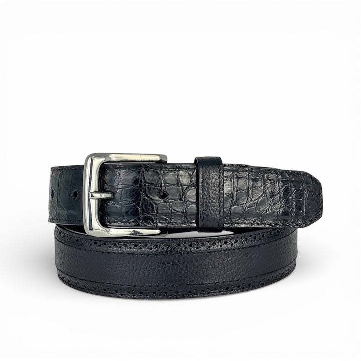 DRESS BELT VENADO/COCODRILO BLACK