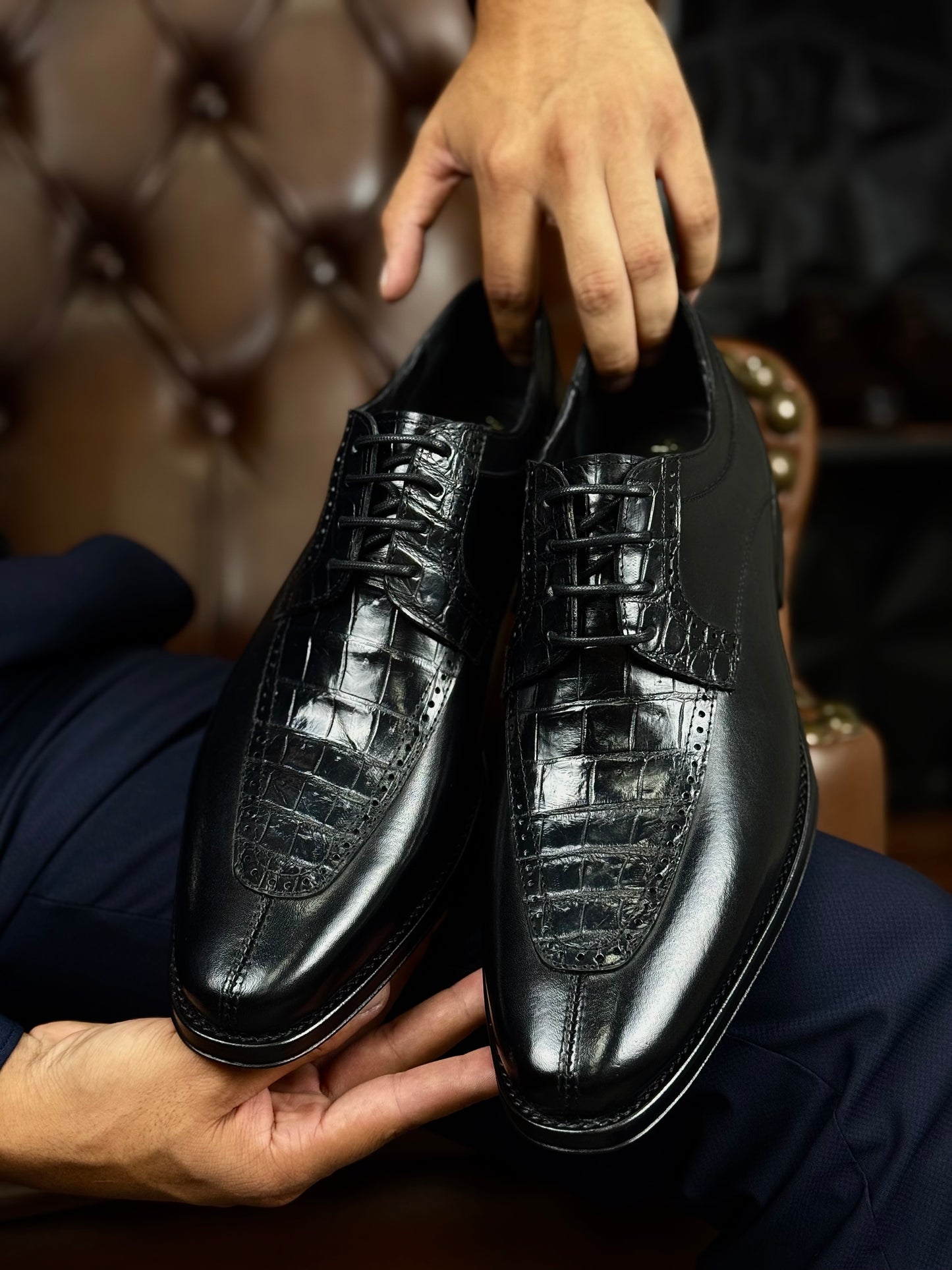 ITALIA W/COCODRILO BLACK