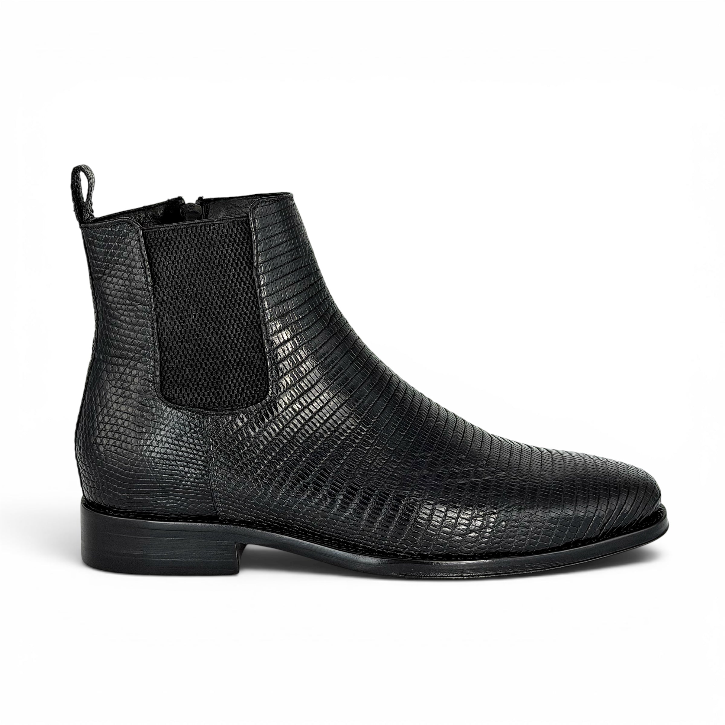CHELSEA W/CIERRE LIZARD BLACK