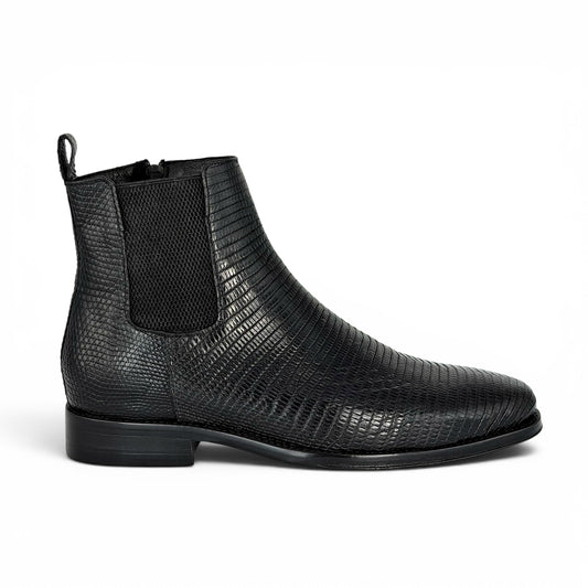 CHELSEA W/CIERRE LIZARD BLACK