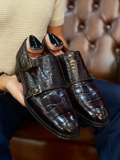 ROMA ALLIGATOR DARK BROWN