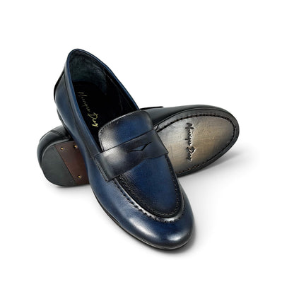 KENIA LEATHER BLUE
