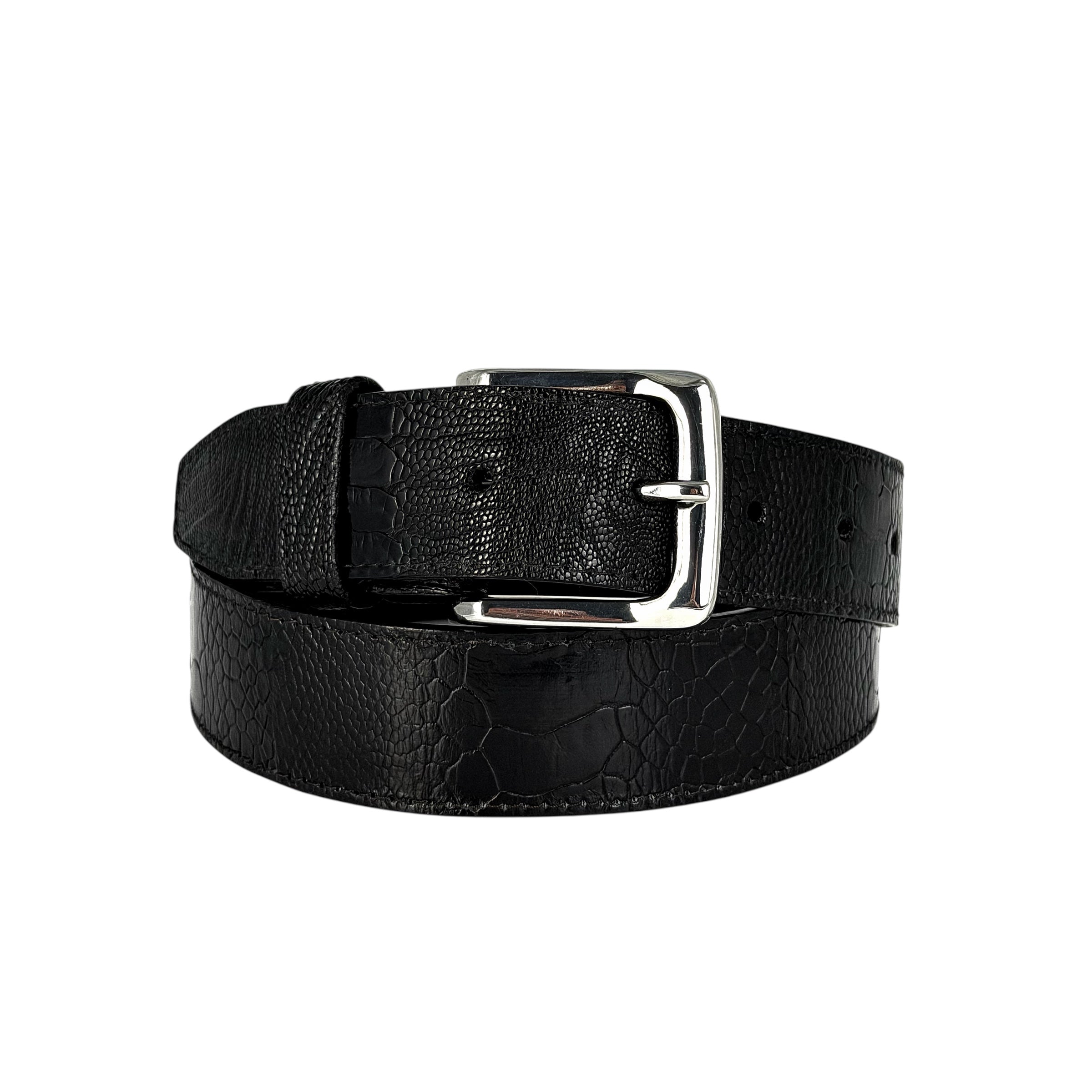 DRESS BELT PATA DE AVESTRUZ BLACK