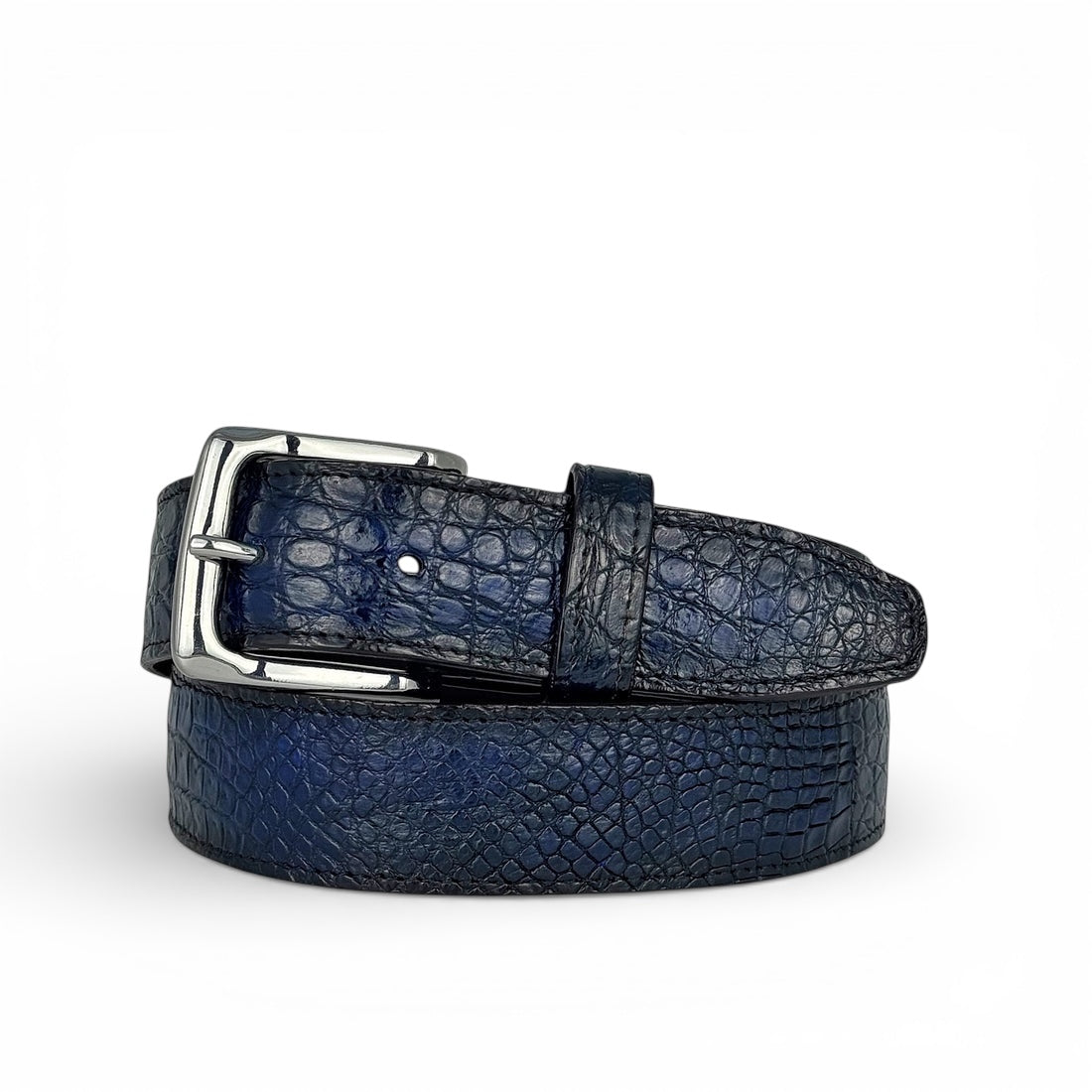 DRESS BELT COCODRILO BLUE