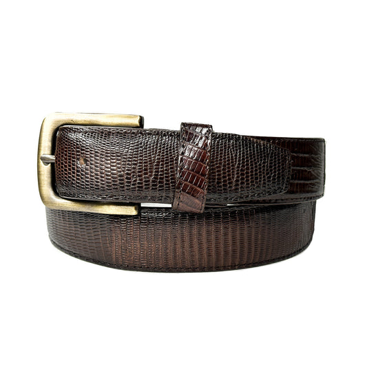 DRESS BELT LIZARD BROWN