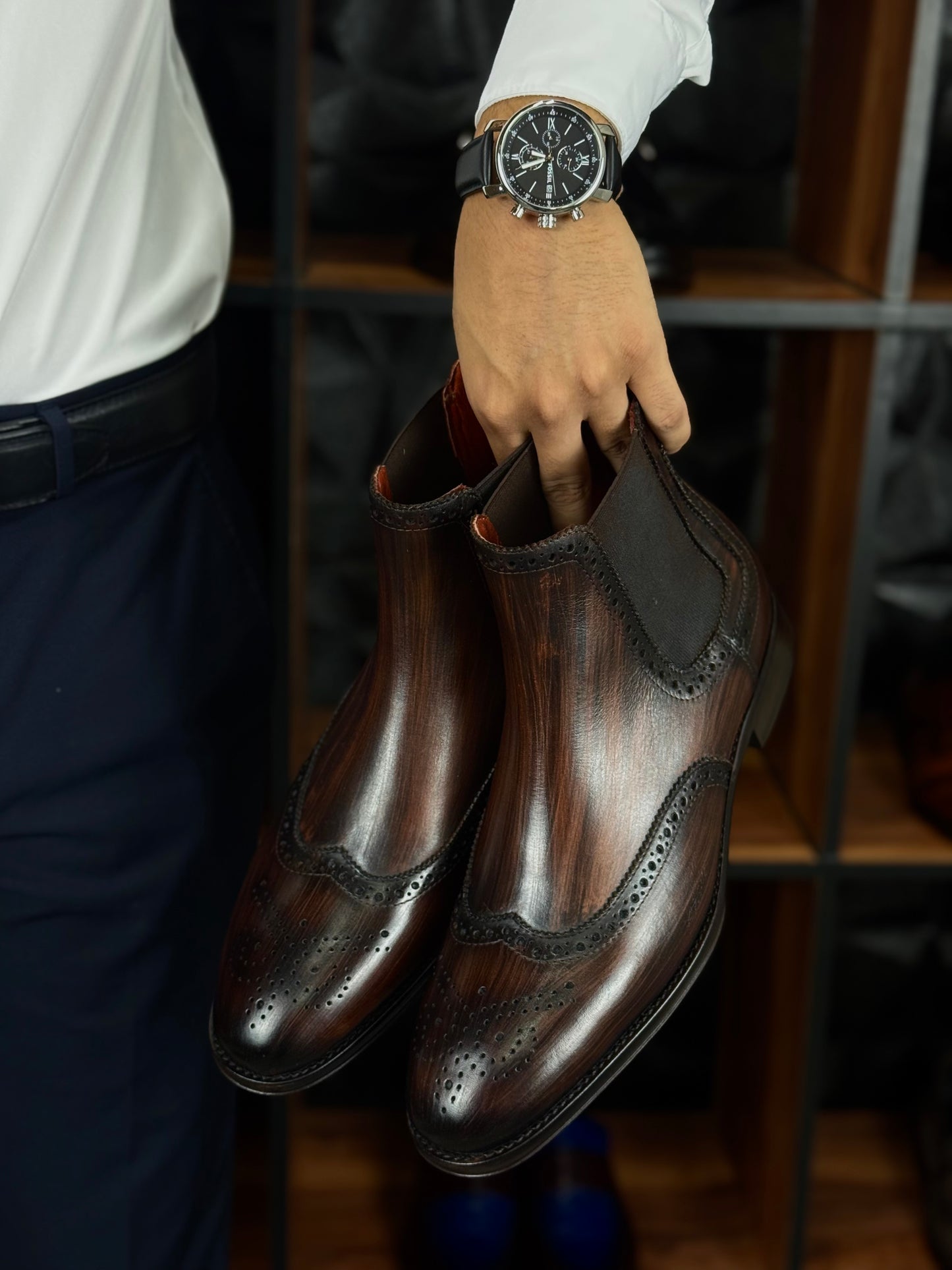 CHELSEA PIEL ST/DARK BROWN