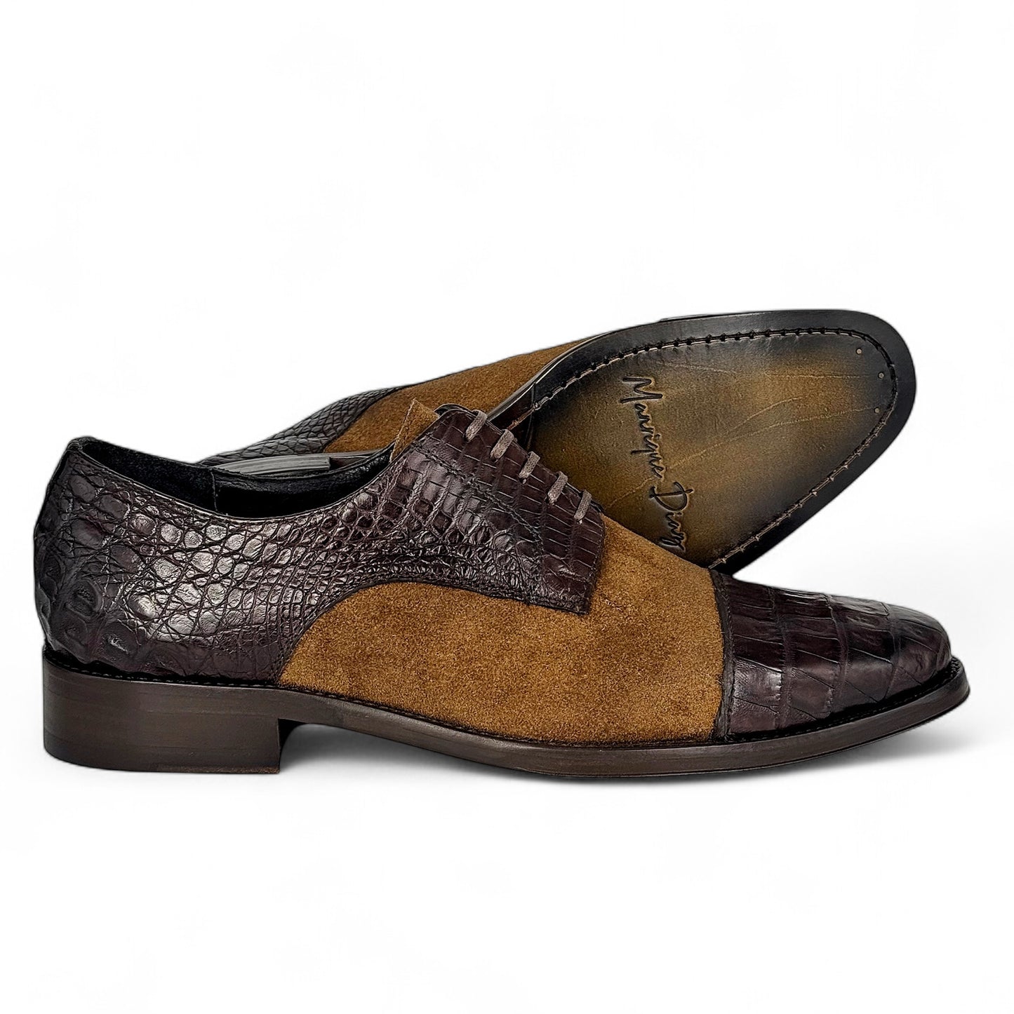 LISBOA SUEDE/COCODRILO BROWN