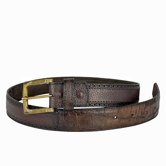 DRESS BELT VENADO/COCODRILO BROWN