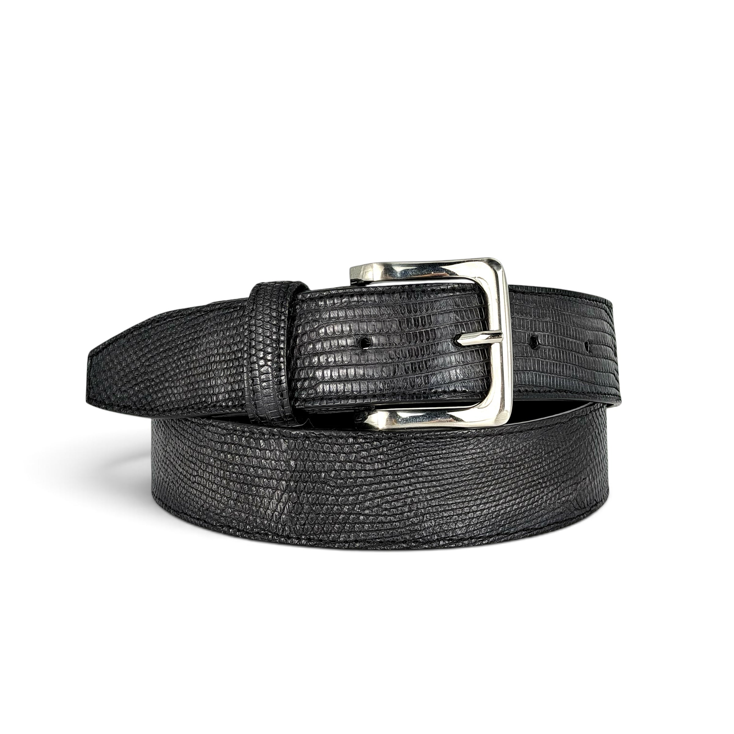 DRESS BELT LIZARD GREY