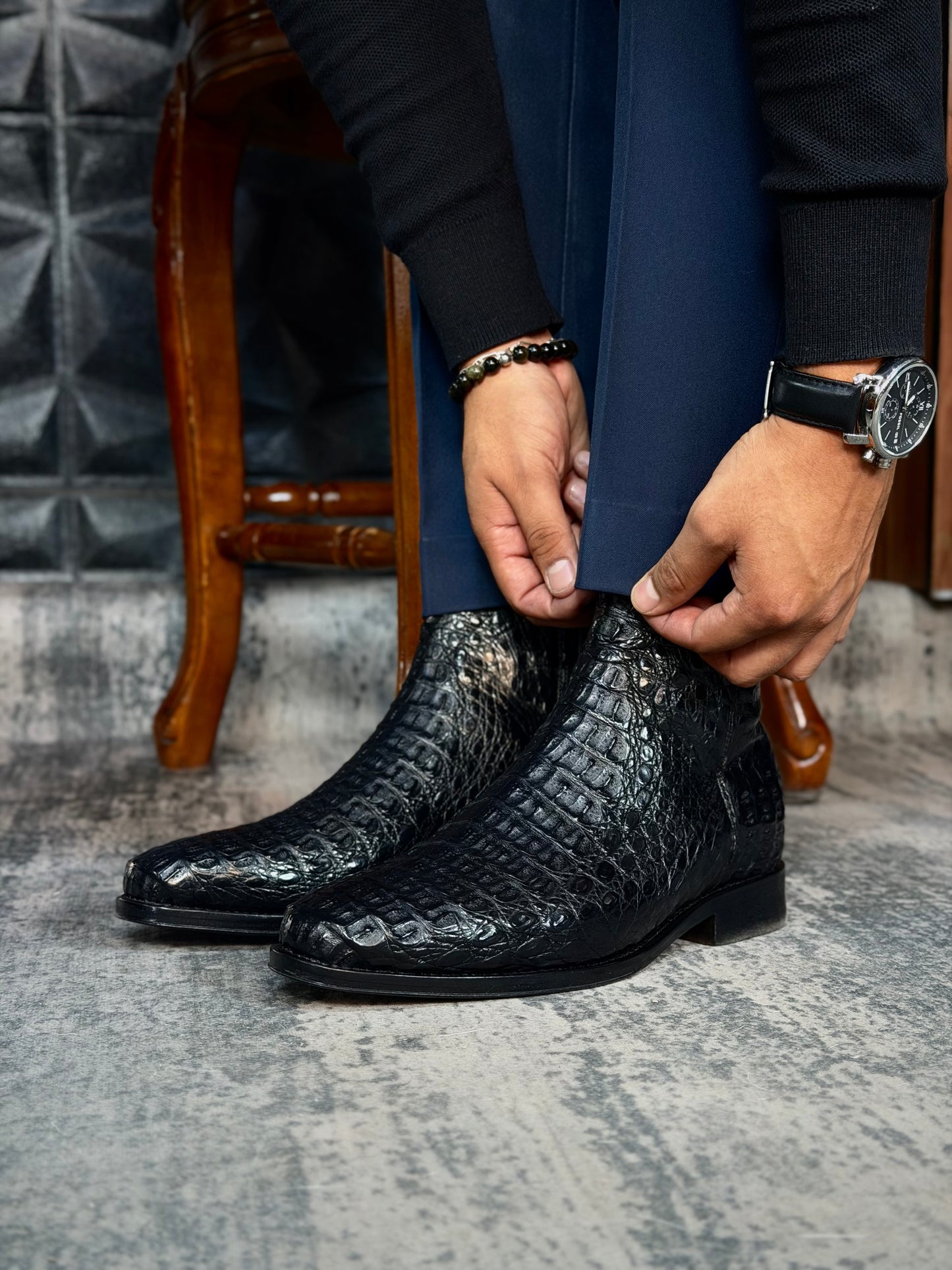 ALEMANIA LOMO COCODRILO BLACK