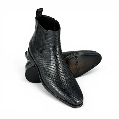 CHELSEA W/CIERRE LIZARD BLACK