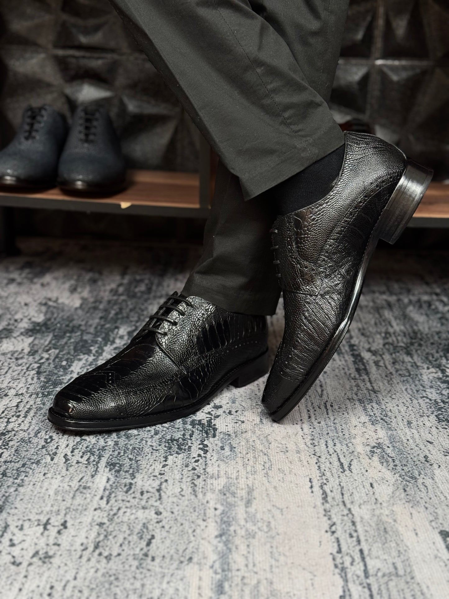 NIGERIA PATA DE AVESTRUZ BLACK