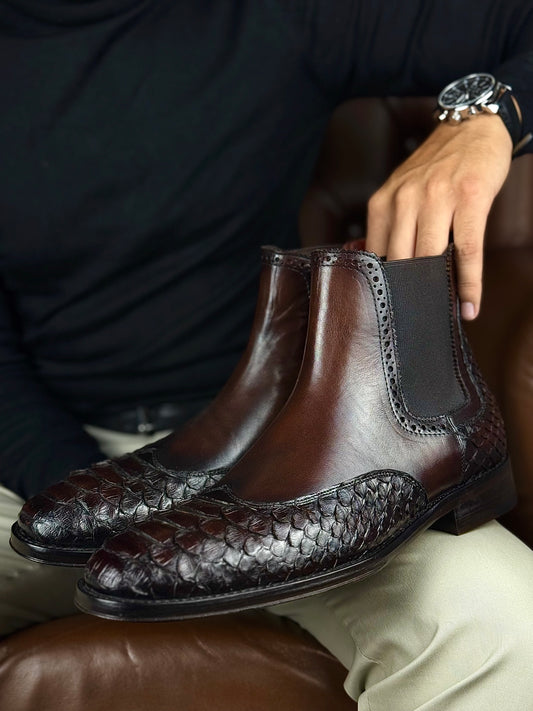 CHELSEA W/PITON DARK BROWN