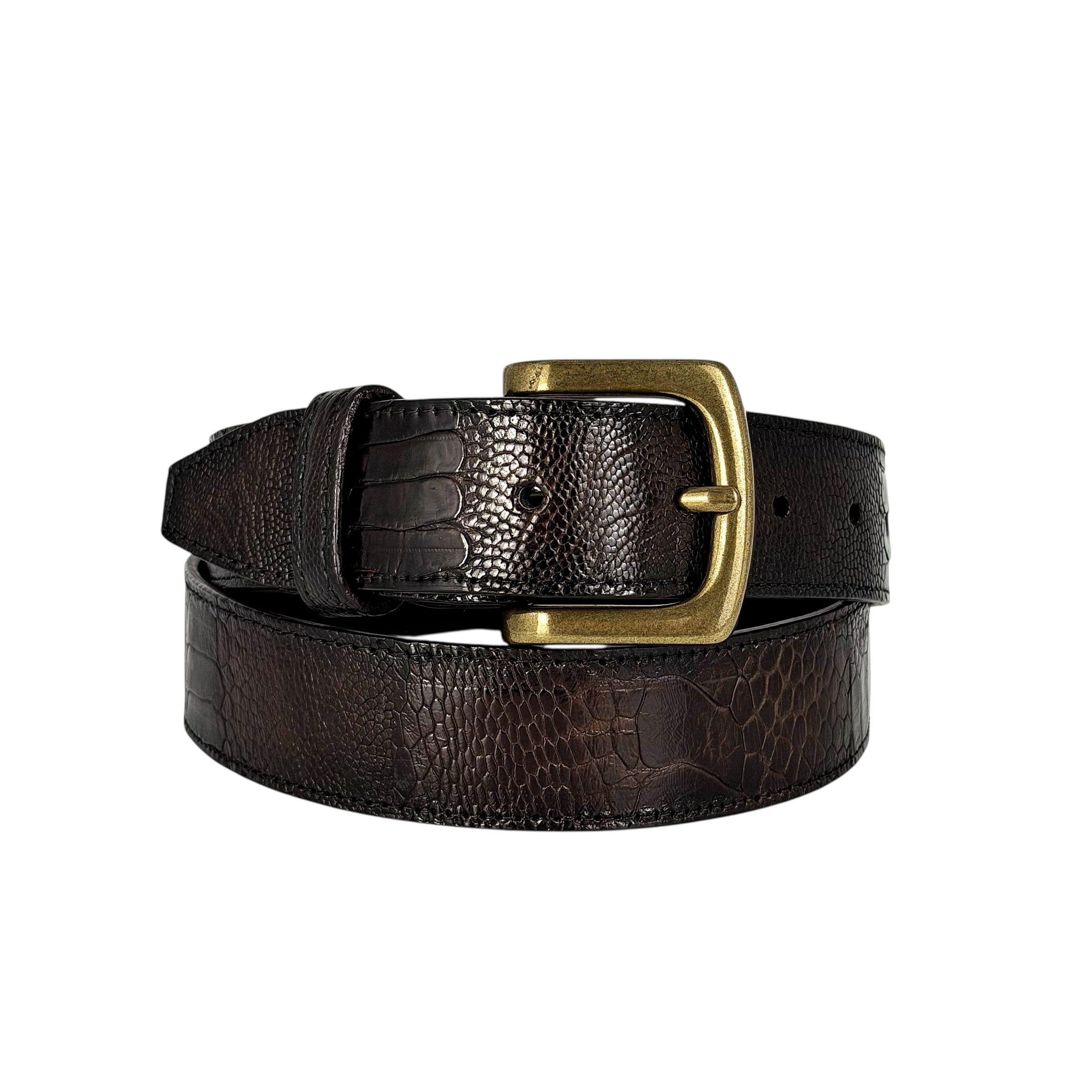 DRESS BELT PATA DE AVESTRUZ BROWN