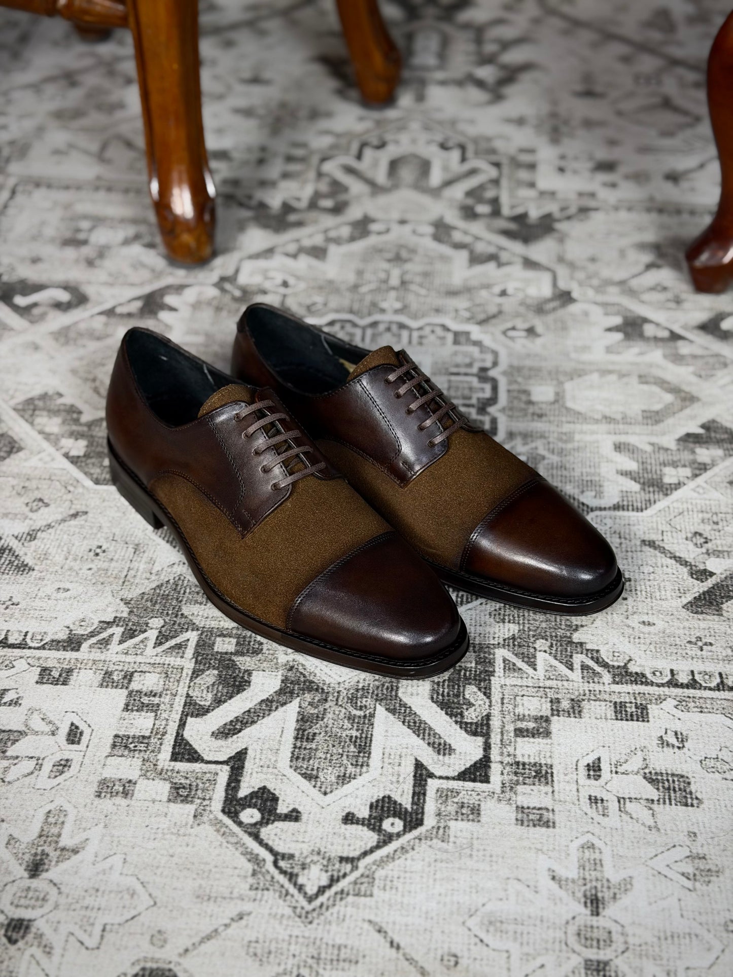 LISBOA LEATHER/SUEDE BROWN