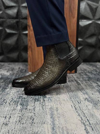 CHELSEA W/CIERRE LOMO COCODRILO GREY