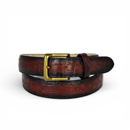DRESS BELT COCODRILO RED