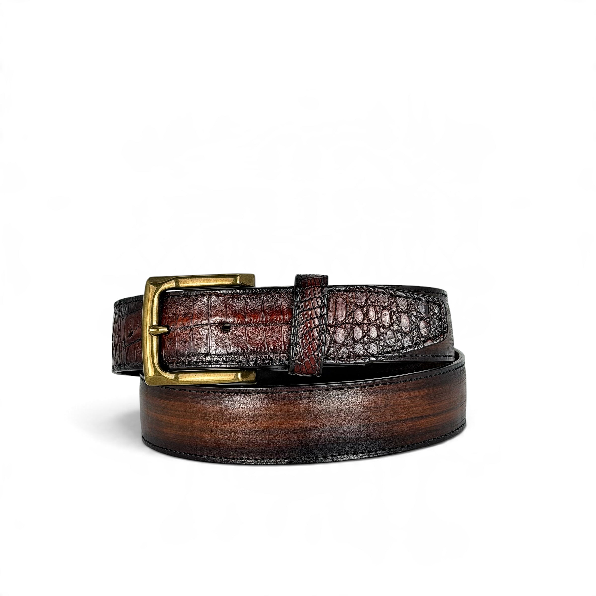 DRESS BELT LEATHER/COCODRILO HONEY