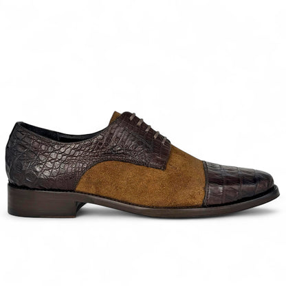 LISBOA SUEDE/COCODRILO BROWN