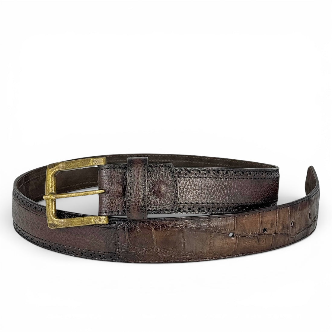 DRESS BELT VENADO/COCODRILO BROWN