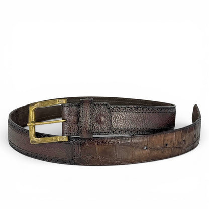 DRESS BELT VENADO/COCODRILO BROWN