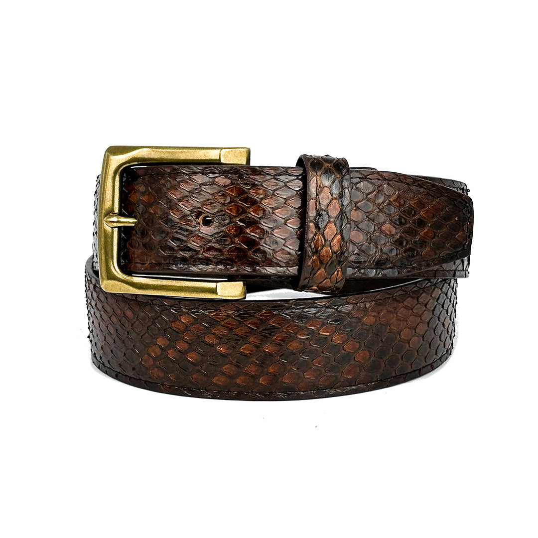 DRESS BELT PYTHON HONEY