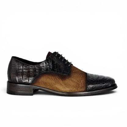 LISBOA SUEDE/COCODRILO BROWN