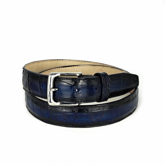 DRESS BELT COCODRILO BLUE